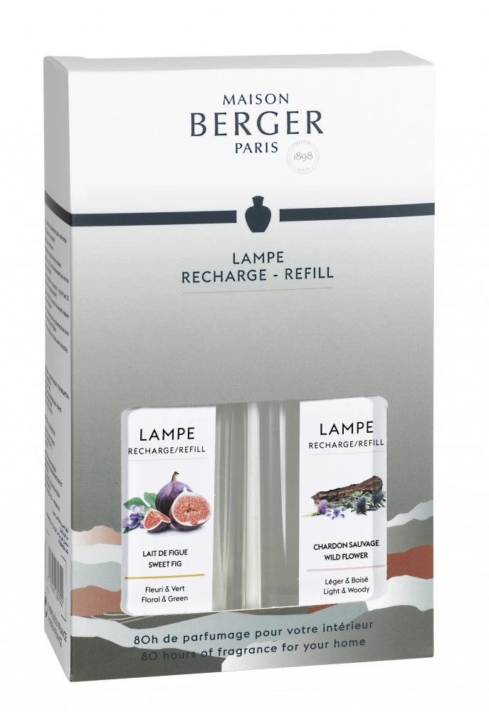 Lampe Berger Duft Duopack "Land" Sanfte Feigenmilch & Wilde Distelblüte