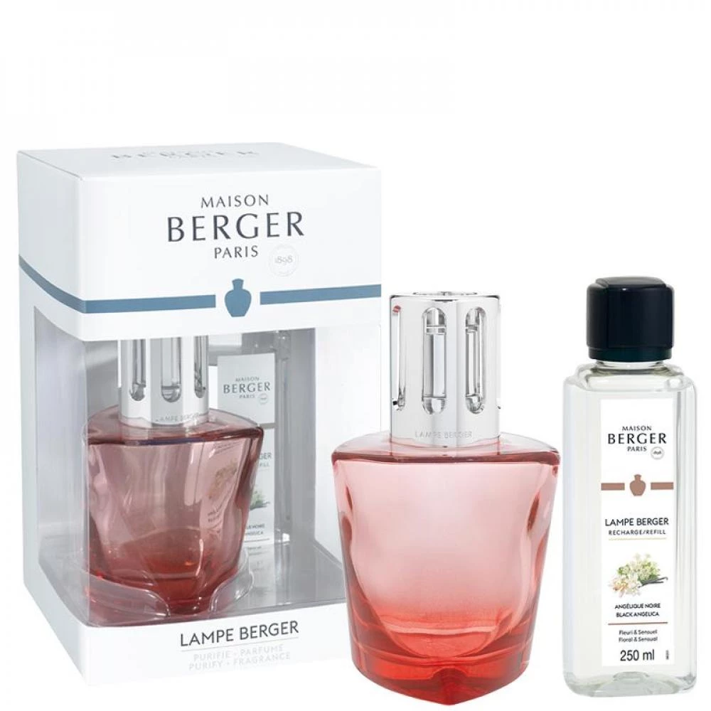 Lampe Berger Geschenkset Terra rot inkl. 250ml Black Angelica